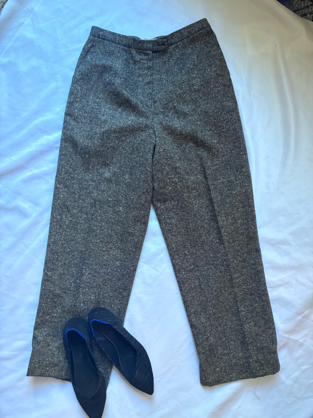Apostrophe Charcoal Tweed Dress Pants